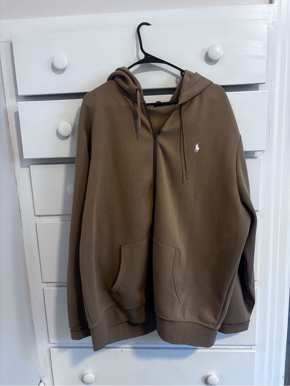 Ralph Lauren Brown Pullover Hoodie with Polo Pony